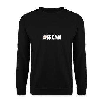 Lammfromm - Du bist unschuldig. IMMER! - Unisex Pullover - Schwarz - Vorne - Alina (178cm) & Michal (187cm)