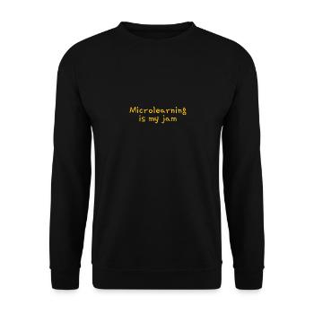Microlearning Is My Jam - Unisex Sweatshirt - black - Front - Alina (178cm) & Michal (187cm)