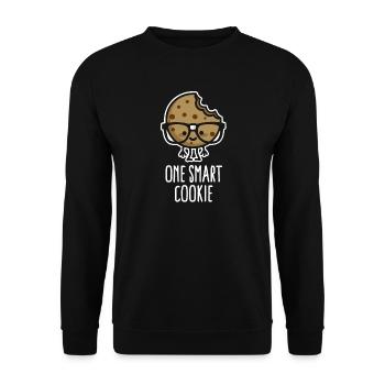 Un cookie intelligent mignon nerd geek étudiant école plaisir - Sweat-shirt Unisexe - noir - Devant - Alina (178cm) & Michal (187cm)