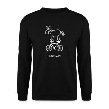 bike, bike, bike-riding horse - Unisex Sweatshirt - black - Front - Alina (178cm) & Michal (187cm)