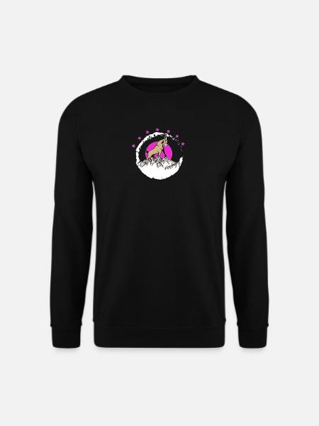 Boule sommitaire devant le Capricorne de la lune rose - Sweat-shirt Unisexe - noir