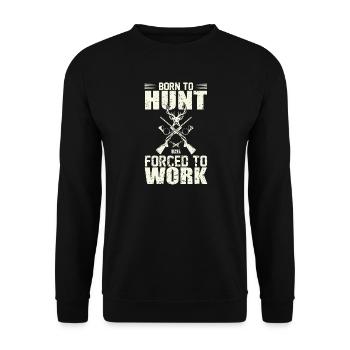 hunter - Unisex Sweatshirt - black - Front - Alina (178cm) & Michal (187cm)