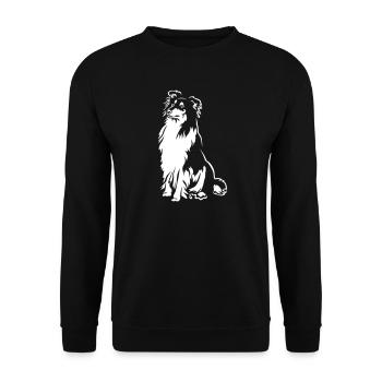 Collie « Black Edition » - Sweat-shirt Unisexe - noir - Devant - Alina (178cm) & Michal (187cm)