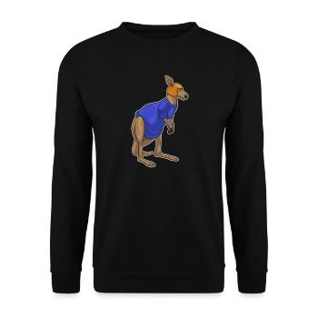 Kangaroo American Football Sports - Unisex Sweatshirt - black - Front - Alina (178cm) & Michal (187cm)