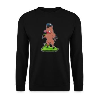 Eber Dart Dartpfeil - Unisex Pullover - Schwarz - Vorne - Alina (178cm) & Michal (187cm)