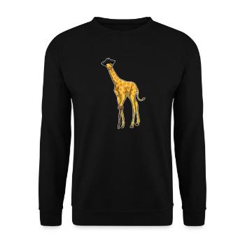 Girafe Pirate Chapeau de Pirate - Sweat-shirt Unisexe - noir - Devant - Alina (178cm) & Michal (187cm)