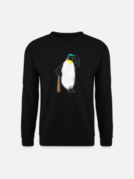 Penguin Baseball Baseball Bats - Unisex Sweatshirt - black