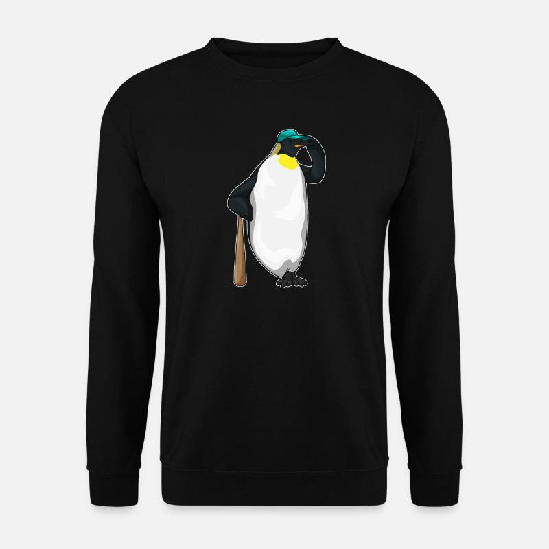 Penguin Baseball Baseball Bats - Unisex Sweatshirt - black