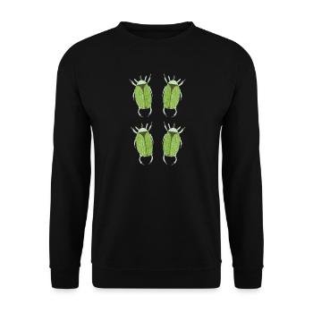 insecte vert - Sweat-shirt Unisexe - noir - Devant - Alina (178cm) & Michal (187cm)