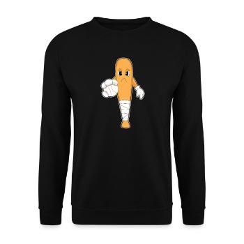 Baseball Baseball bat - Unisex Sweatshirt - black - Front - Alina (178cm) & Michal (187cm)