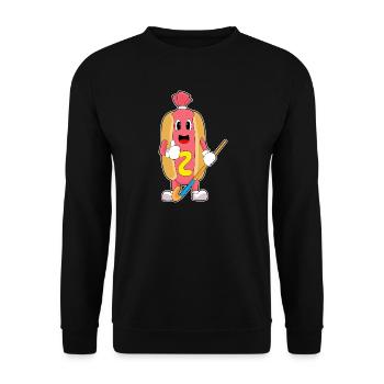 Hot-dog Hockey sur gazon Stick - Sweat-shirt Unisexe - noir - Devant - Alina (178cm) & Michal (187cm)