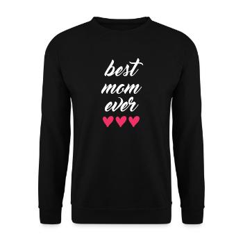 Beste Mutter aller Zeiten - Unisex Pullover - Schwarz - Vorne - Alina (178cm) & Michal (187cm)