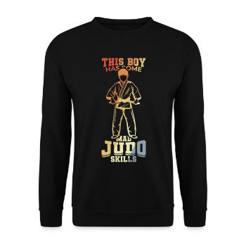 Judo Child - Unisex Sweatshirt - black - Front - Alina (178cm) & Michal (187cm)