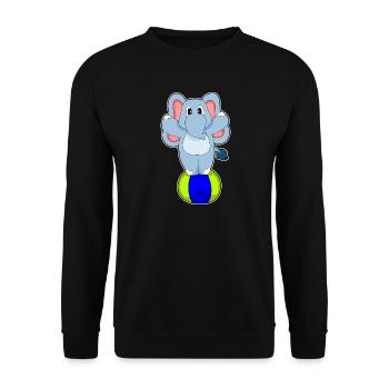 Gymnastique d’entraînement d’éléphants Fitness - Sweat-shirt Unisexe - noir - Devant - Alina (178cm) & Michal (187cm)