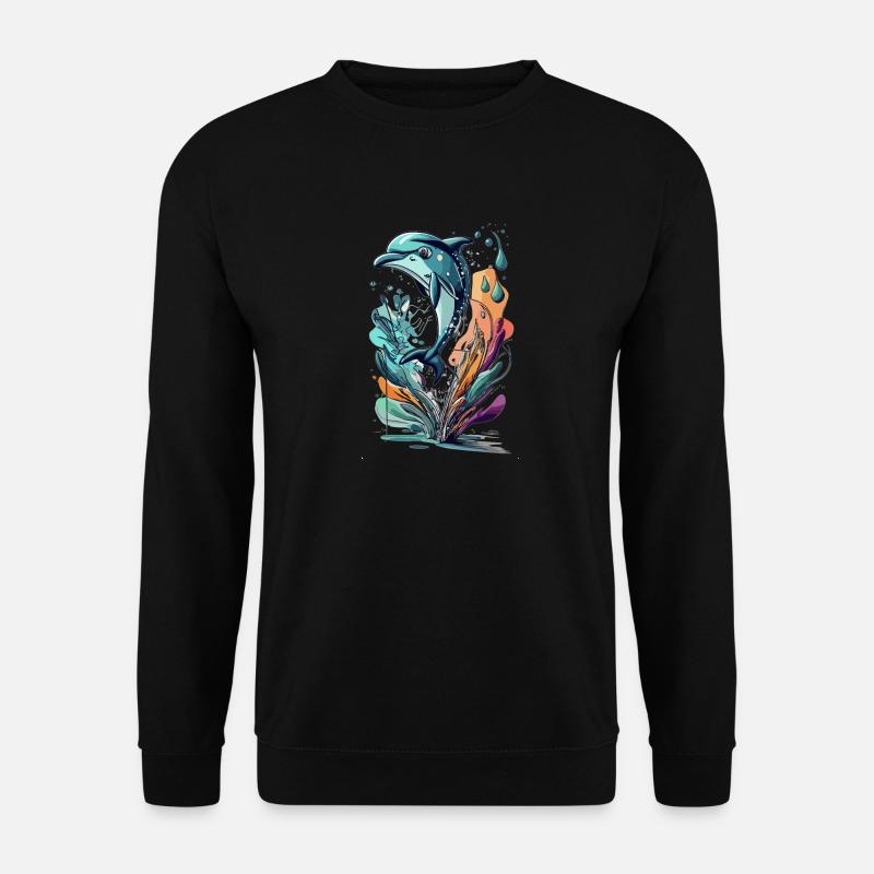 DOLPHIN - Unisex Sweatshirt - black