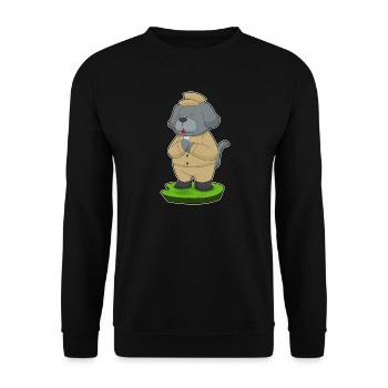 Hund Bräutigam Anzug Hochzeit - Unisex Pullover - Schwarz - Vorne - Alina (178cm) & Michal (187cm)