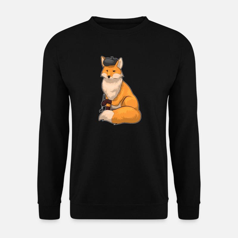 Fuchs Maler Pinsel Malen - Unisex Pullover - Schwarz