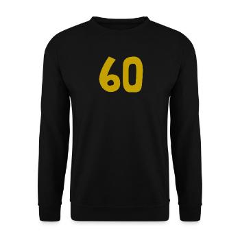 60. 60 ANS. 60e ANNIVERSAIRE. ANNIVERSAIRE 60 ANS. - Sweat-shirt Unisexe - noir - Devant - Alina (178cm) & Michal (187cm)