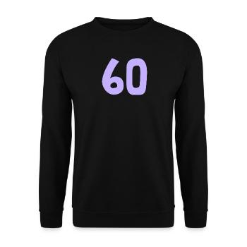 60. 60 YEARS. 60th ANNIVERSARY. 60TH BIRTHDAY. - Unisex Sweatshirt - black - Front - Alina (178cm) & Michal (187cm)