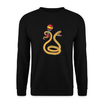 Snake Musician Rattle Music - Unisex Sweatshirt - black - Front - Alina (178cm) & Michal (187cm)