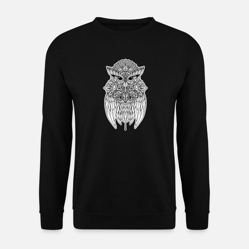 Eule die Wächterin - Unisex Pullover - Schwarz