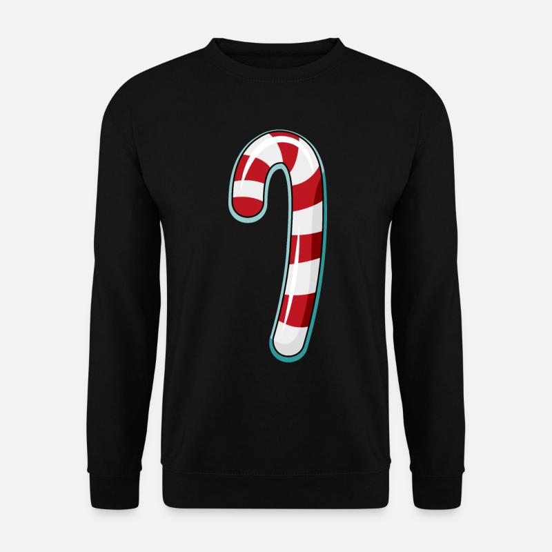 Zuckerstange gestreiftes Design - Unisex Pullover - Schwarz