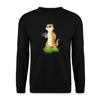 Meerkat Binoculars - Unisex Sweatshirt - black - Front - Alina (178cm) & Michal (187cm)