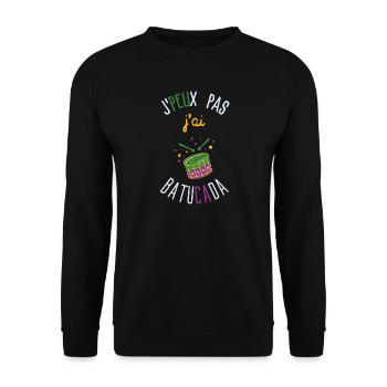 Ich kann nicht, ich habe gebaut - Unisex Pullover - Schwarz - Vorne - Alina (178cm) & Michal (187cm)