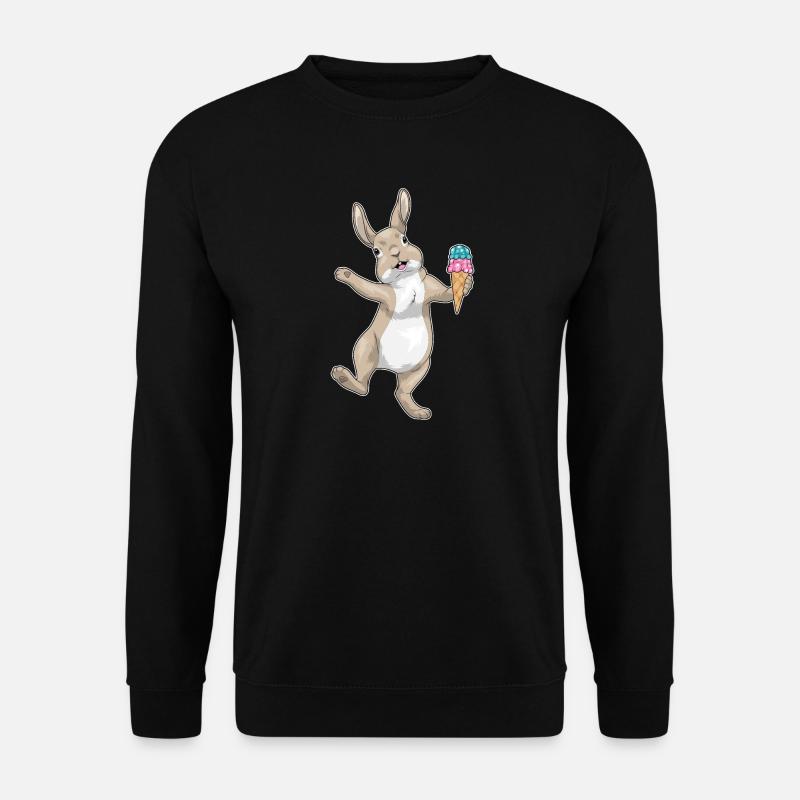 Hase Waffeleis - Unisex Pullover - Schwarz