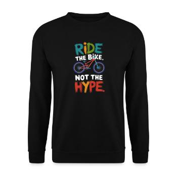 Vibrant Bike Rally Statement - Unisex Sweatshirt - black - Front - Alina (178cm) & Michal (187cm)
