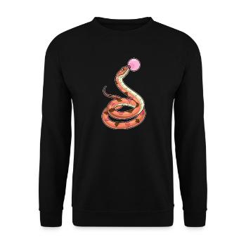 Snake Chewing Gum - Unisex Sweatshirt - black - Front - Alina (178cm) & Michal (187cm)