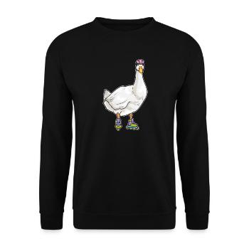 Patinage en ligne canard Patins en ligne - Sweat-shirt Unisexe - noir - Devant - Alina (178cm) & Michal (187cm)