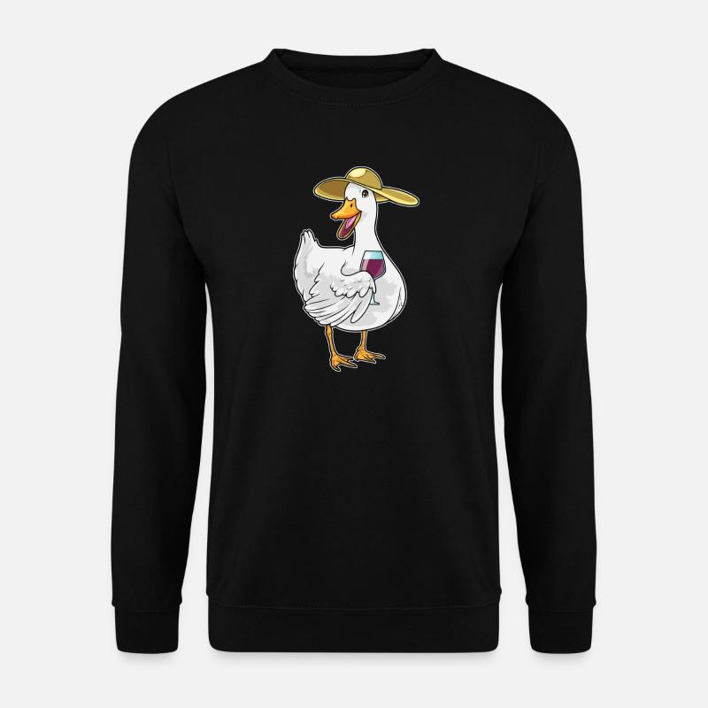 Duck red wine - Unisex Sweatshirt - black