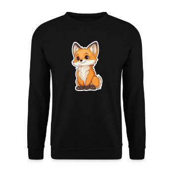 Fuchs - Unisex Pullover - Schwarz - Vorne - Alina (178cm) & Michal (187cm)