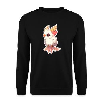 Cacatoès - Sweat-shirt Unisexe - noir - Devant - Alina (178cm) & Michal (187cm)