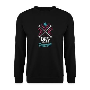 Baton Twirler Majorette Captain Squad Club - Unisex Sweatshirt - black - Front - Alina (178cm) & Michal (187cm)