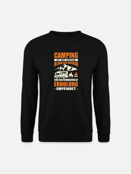 Camping Spruch Camper Lustig Wohnmobil Wohnwagen - Unisex Pullover - Schwarz