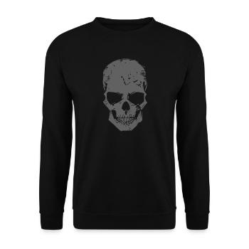 Skull Grey - Unisex Sweatshirt - black - Front - Alina (178cm) & Michal (187cm)