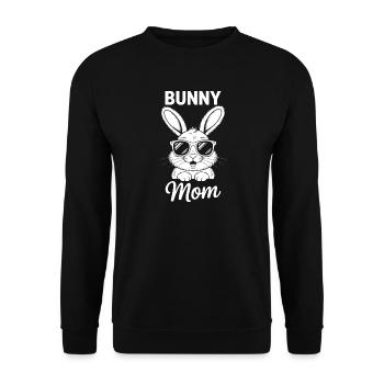 Hasen Spruch Mama Kaninchen Lustige Hasen Geschenk - Unisex Pullover - Schwarz - Vorne - Alina (178cm) & Michal (187cm)