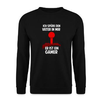 Gamer Gamer Nerd Father Saying Father's Day Funny - Unisex Sweatshirt - black - Front - Alina (178cm) & Michal (187cm)