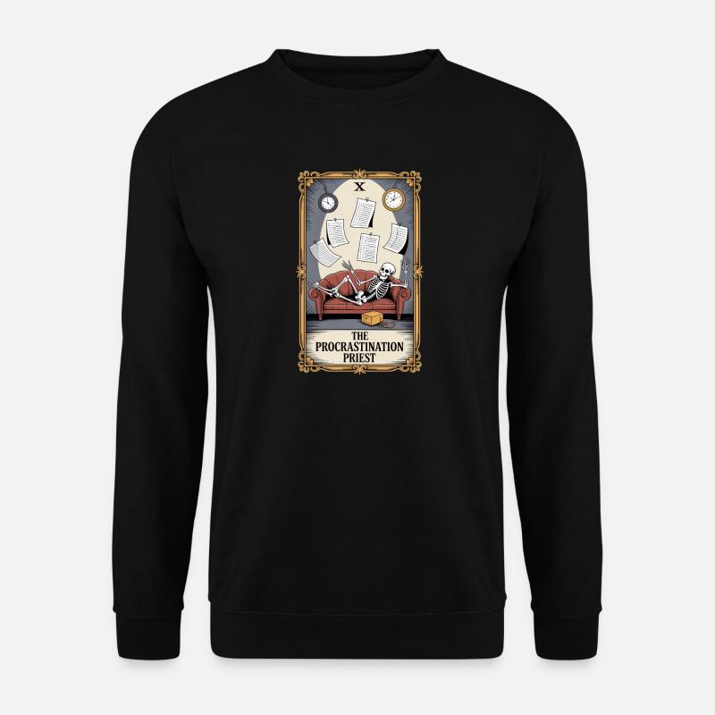 The Procrastination Priest Skeleton Procrastination - Unisex Sweatshirt - black