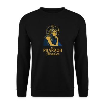 Pharaoh Archaeology in Ancient Egypt - Unisex Sweatshirt - black - Front - Alina (178cm) & Michal (187cm)