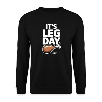 It's Leg Day Gym Cheat Day Bein Training Fitness - Unisex Sweatshirt - black - Front - Alina (178cm) & Michal (187cm)