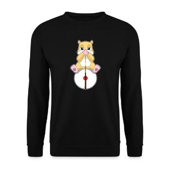 Hamster Billiard Queue Sport - Unisex Pullover - Schwarz - Vorne - Alina (178cm) & Michal (187cm)