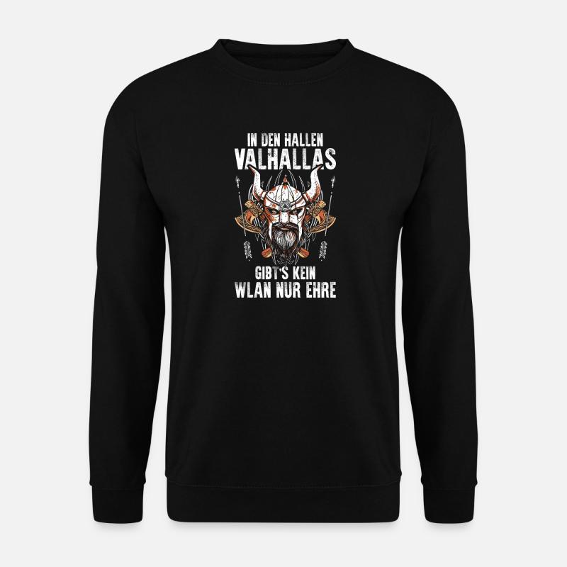 Mittelalter Schildwall Mittelaltermarkt Wikinger - Unisex Pullover - Schwarz