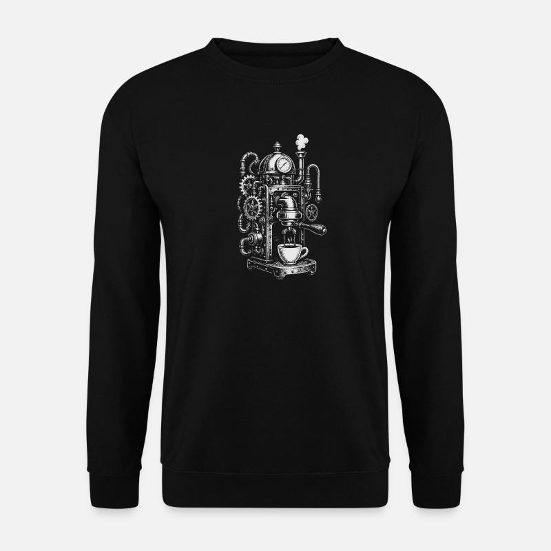 Steampunk-Espressomaschine - Unisex Pullover - Schwarz