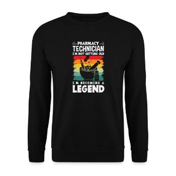 Apotheker Pharmazeutisch-technischer - Unisex Pullover - Schwarz - Vorne - Alina (178cm) & Michal (187cm)