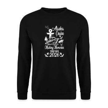 Croisière en Alaska entre amis de famille et groupe - Sweat-shirt Unisexe - noir - Devant - Alina (178cm) & Michal (187cm)