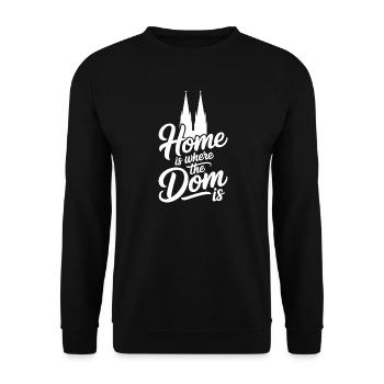 Cologne Home est là où le Dom est Cologne Carnaval Cologne - Sweat-shirt Unisexe - noir - Devant - Alina (178cm) & Michal (187cm)