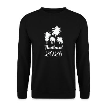 Thailand 2026 Palm Trees Design - Unisex Sweatshirt - black - Front - Alina (178cm) & Michal (187cm)